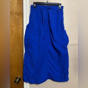 Love Tree bright blue cargo midi skirt
